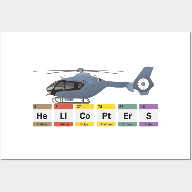 Civil Helicopters Chemistry Wall Art by NorseTech